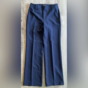 Talbots Navy Blue Flat Front Straight Leg Dress Pants Trousers